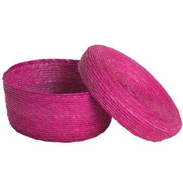 Palm Leaf Tortilla Holder: Fiesta Fucshia