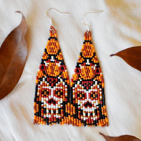 Calaverita de Chocolate Beaded Earrings